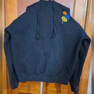 Womens Black Hoodie with Colorful Accents